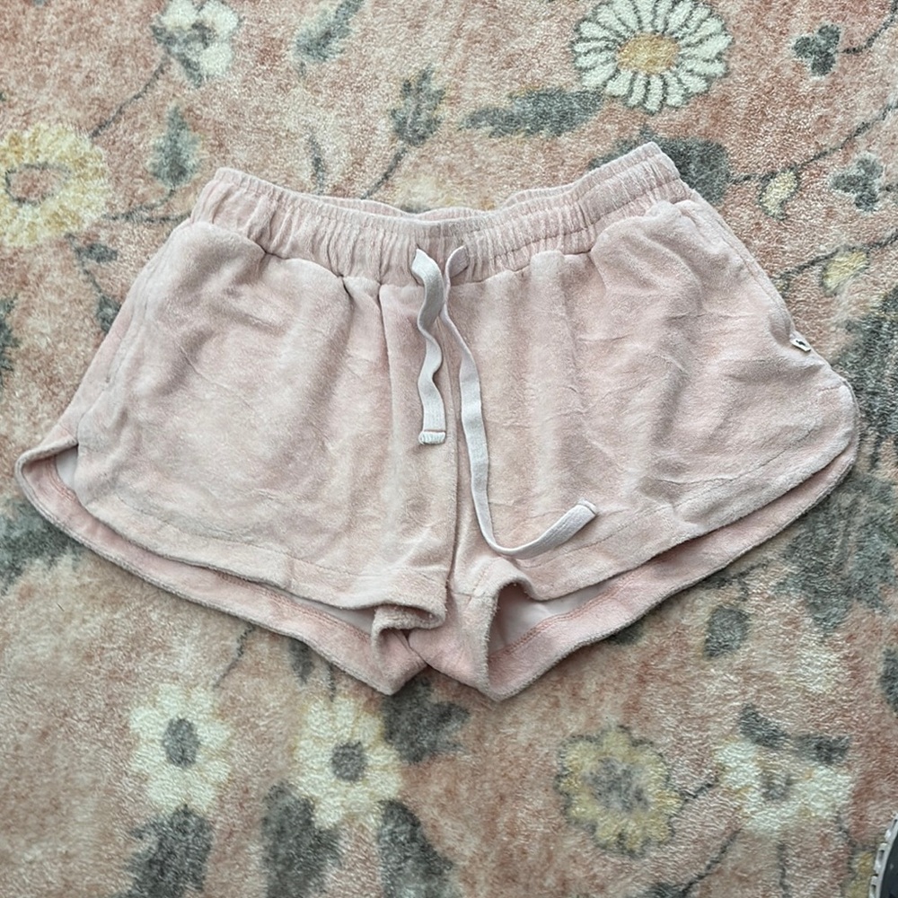 Cozy Pink Terry Cloth Shorts
